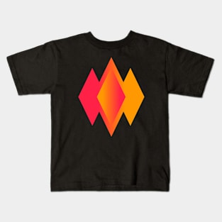 Red-Orange Diamonds Kids T-Shirt